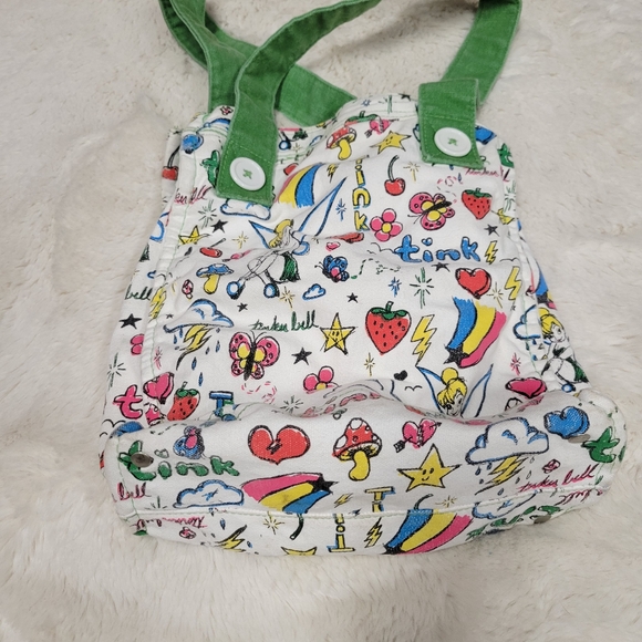Vintage Walt Disney World TinkerBell Canvas Bag Tink Small Tote Bag Doodle - Picture 4 of 7